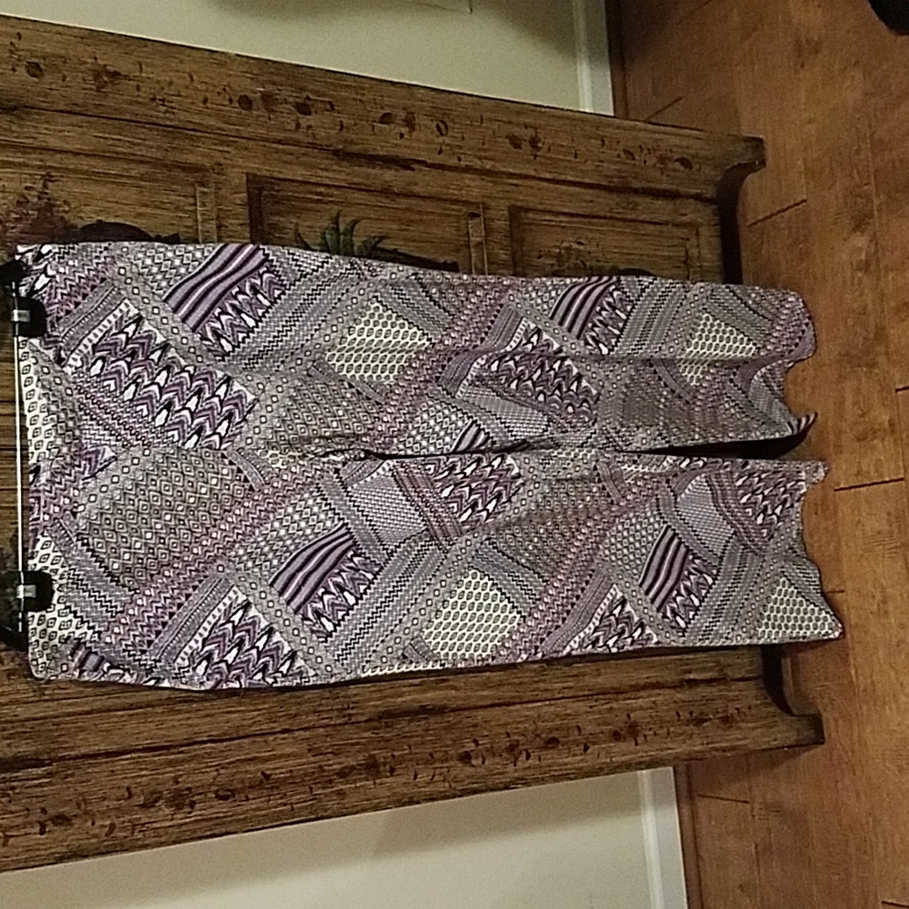 d & co. BEACH print pants/XL (extra long) (NWOT)